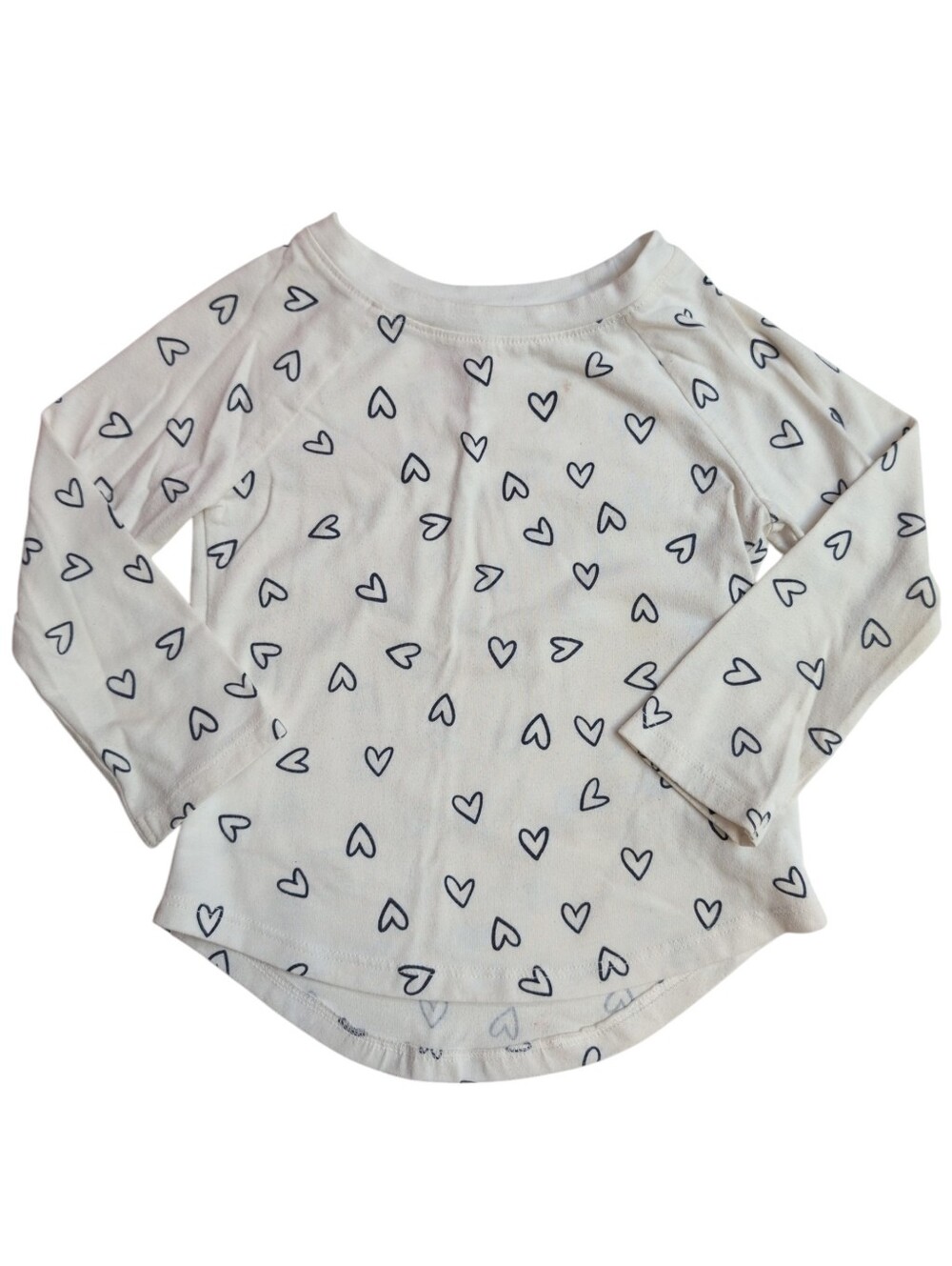 🍁2/$7🍁CAT & JACK White And Black Hearts Long Sleeve Shirt